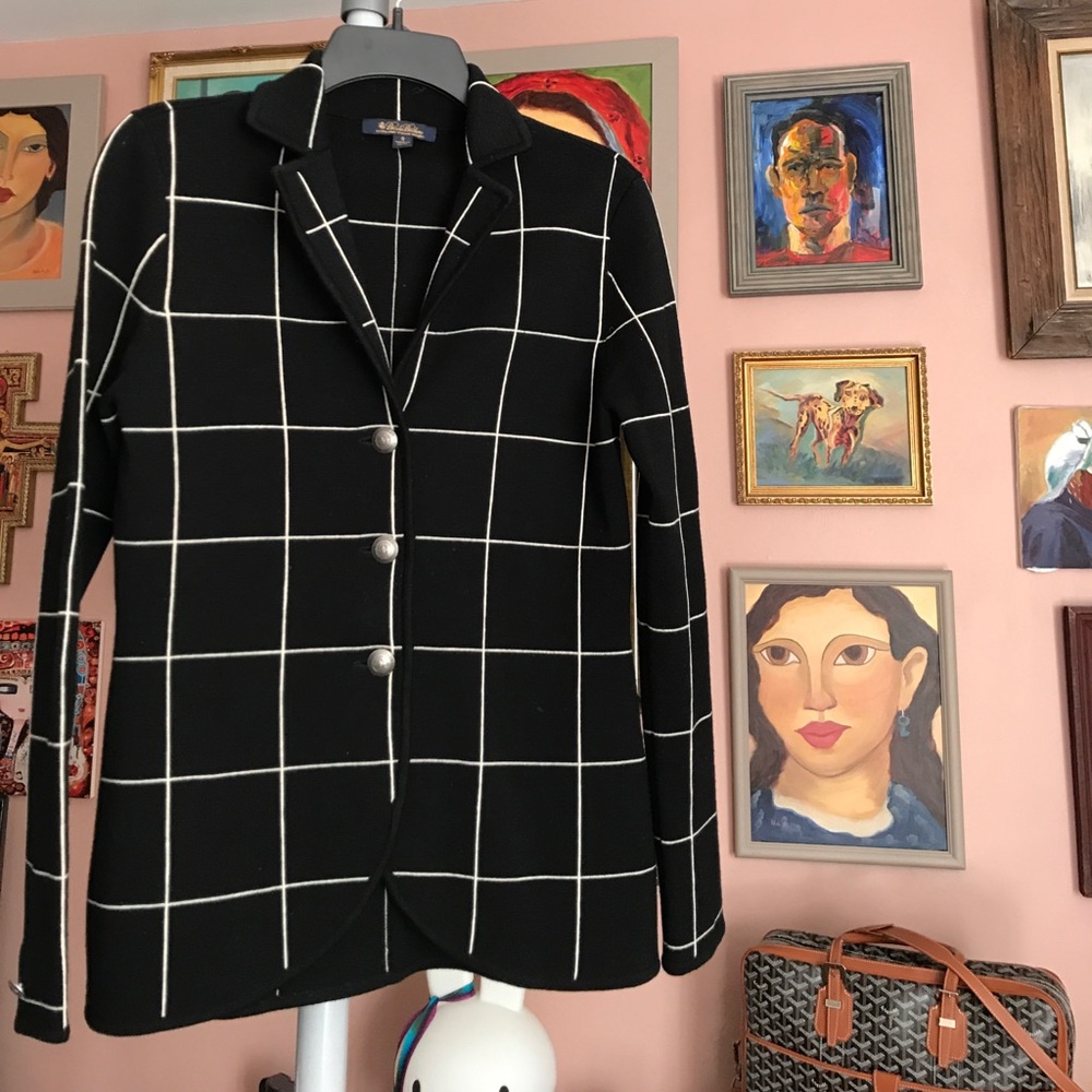Brooks Brothers Windowpane Italian Merino Blazer